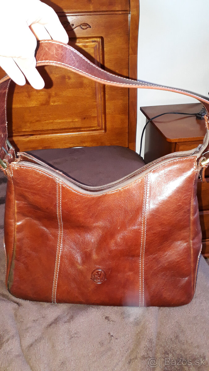 hnedá kožená kabelka sofie and jane - 15