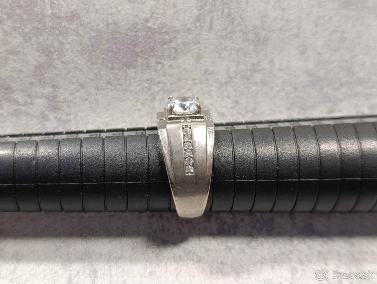 Krásný pánský prsten viz.foto, s kamínky, VEL.64 - 15