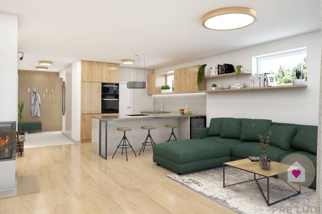 PRIESTRANÝ 4 izbový RD-128 m2 S TEPELNÝM ČERPADLOM, POZEMOK - 15