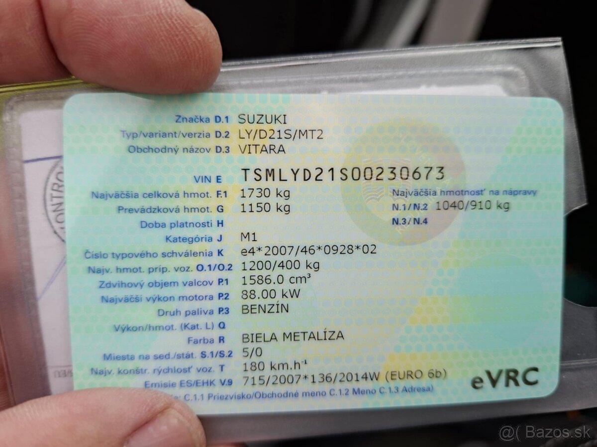 Suzuki Vitara 1.6i VVT (88 kW) 2016 - 15