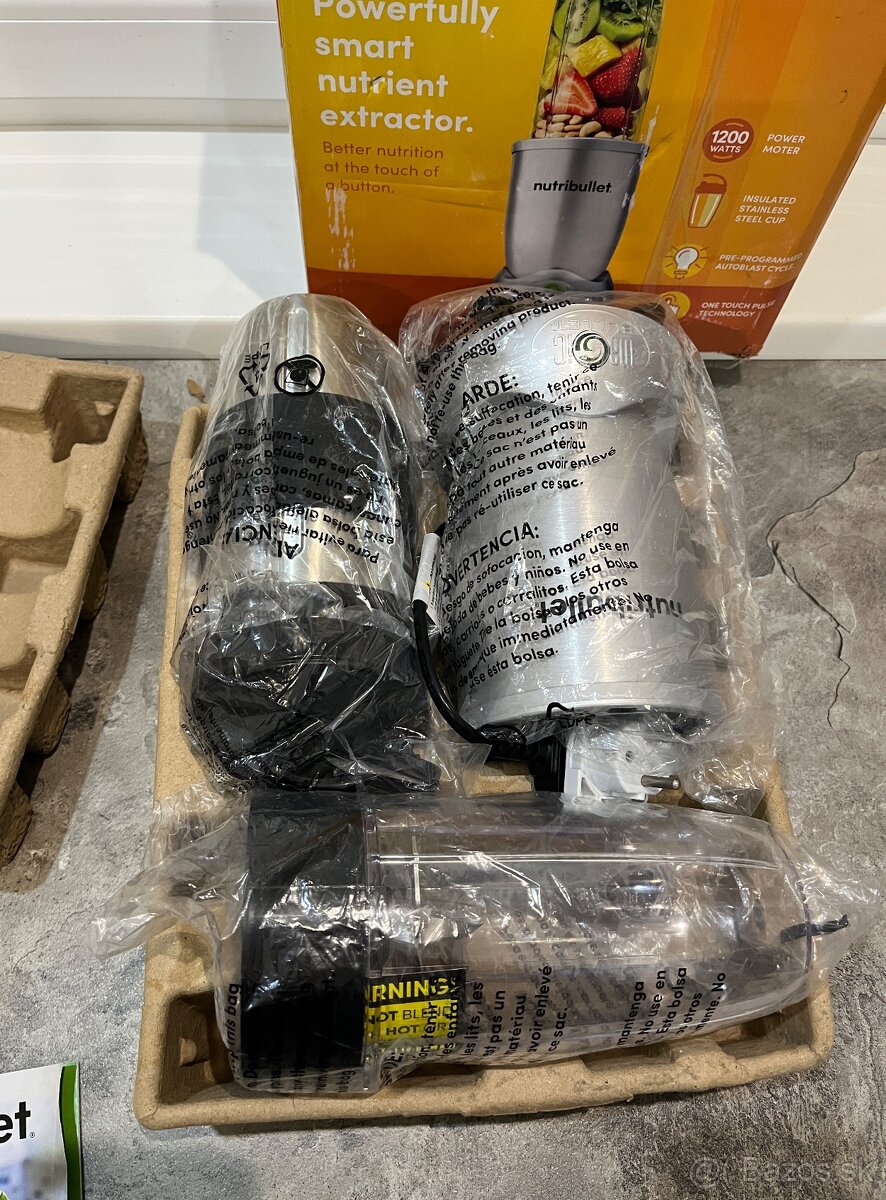 Nový NutriBullet 01410 radu 1200w, nerezová oceľ - 15