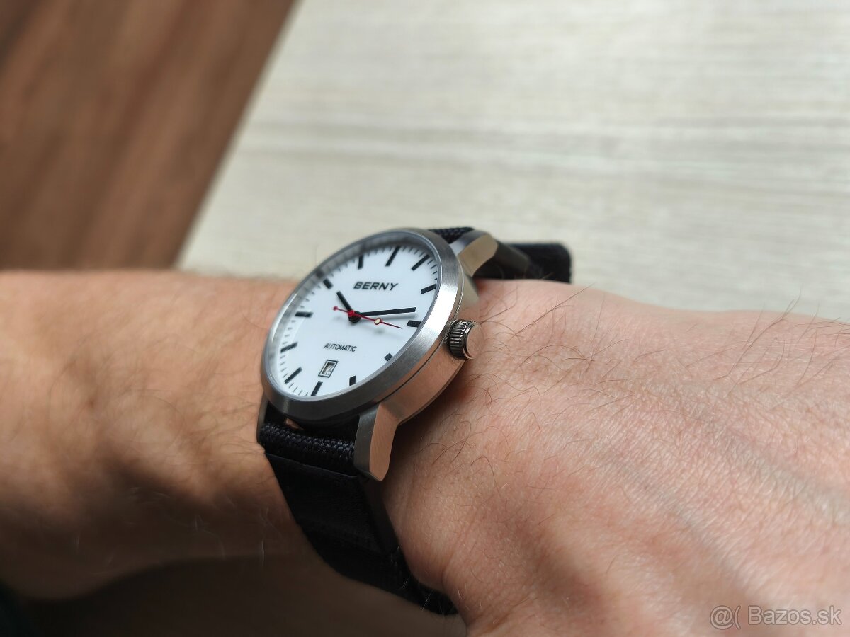 Štýlové minimalistické Automatické hodinky BERNY - Komplet - 15