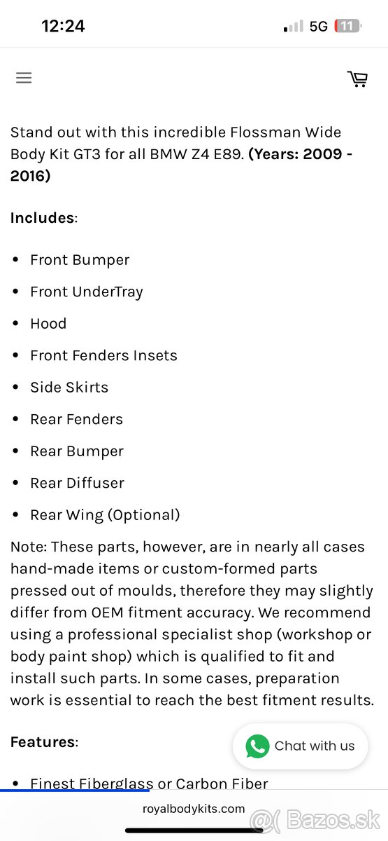 BMW Z4 + BODYKIT GT3 FLOSSMANN CARBON - 15