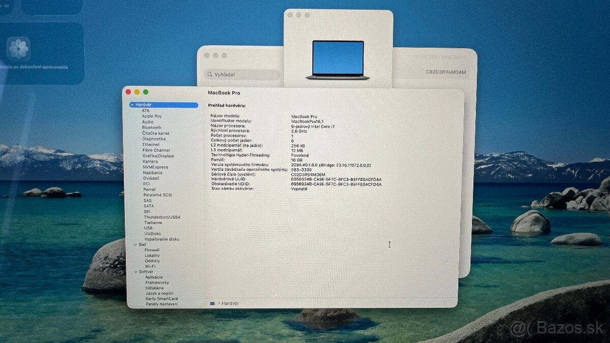 P: MacBook Pro 16" SK i7 6core 2,6GHz 16GB RAM 512GB SSD - 15