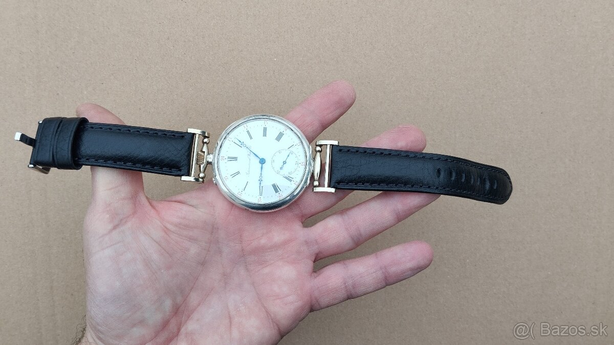 Krásné starožitné stříbrné hodinky IWC Schaffhausen - 15