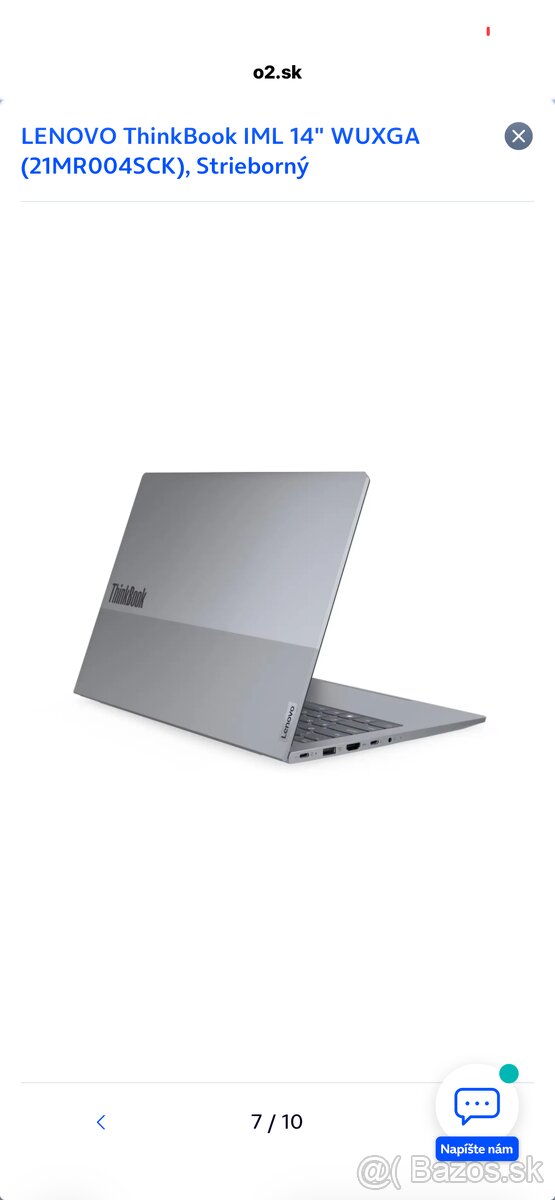 Lenovo ThinkBook IML 14” VUXGA - 15