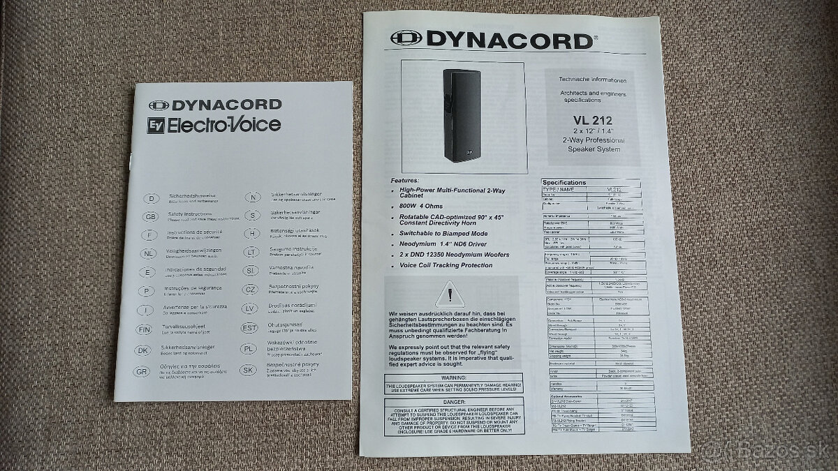 Dynacord VariLine 212, Sub 18, VL 122, L 3.600 FD - 15