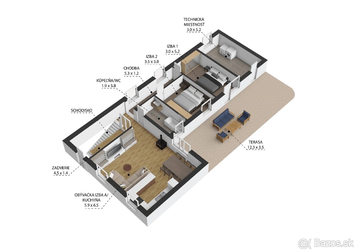 Slnečný stavebný pozemok v obci v Lovčici - Trubín - 15