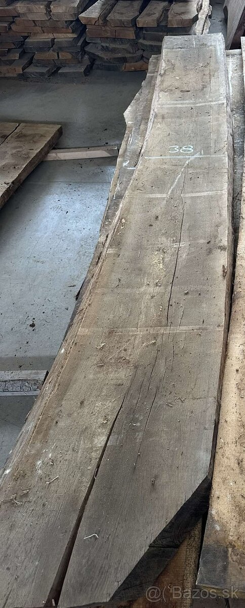 Vysušené dubové fošne, dub, 8 cm, dubové rezivo - 15