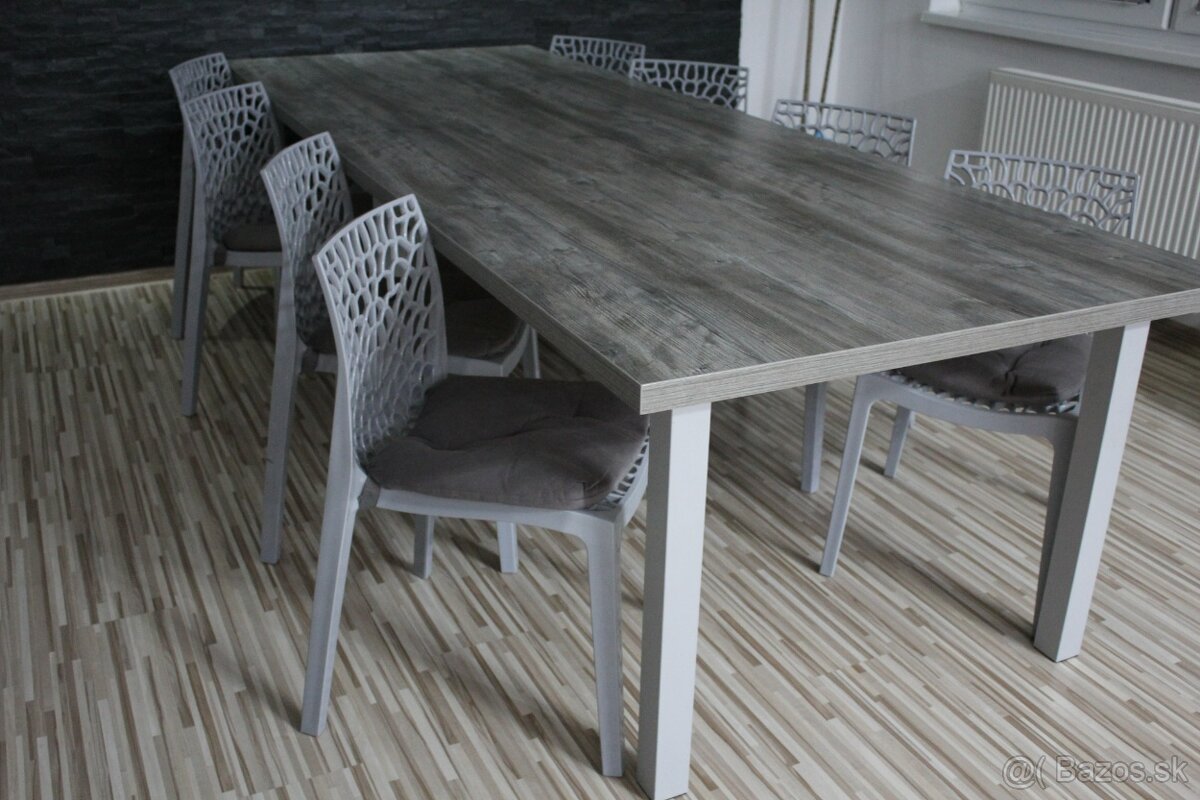 Nový jedálenský stôl pre 8-10 ľudí 300cm x 110cm - 15