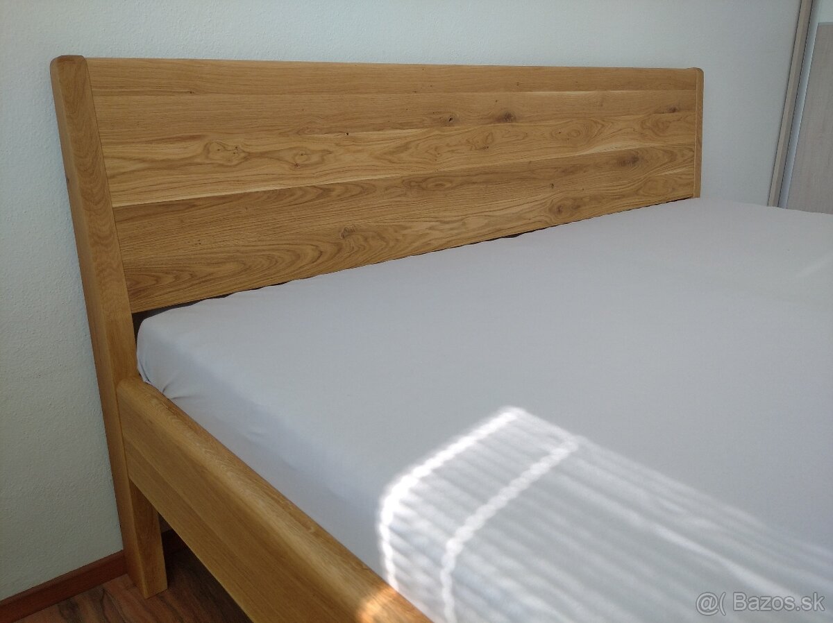 Dubová manželská posteľ Hugo + rošt zdarma, cena od 750€ - 15