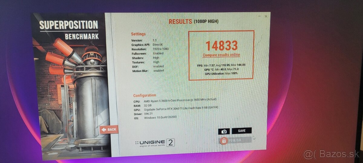 Predám herný PC / TOP stav / Ryzen 5 + RTX3060ti - 15