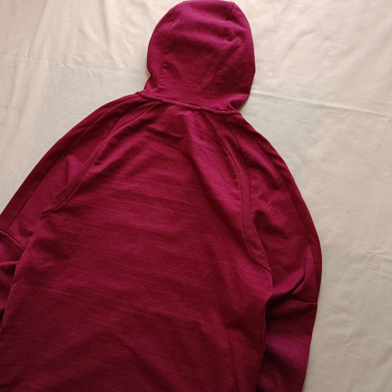 NIKE bordová mikina na zips s kapucňou M - 15