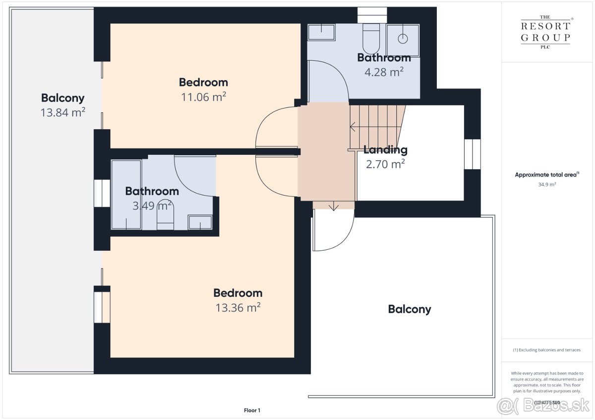 Dvojposchodová vila v Tortuga Beach Resort, Kapverdy - 15
