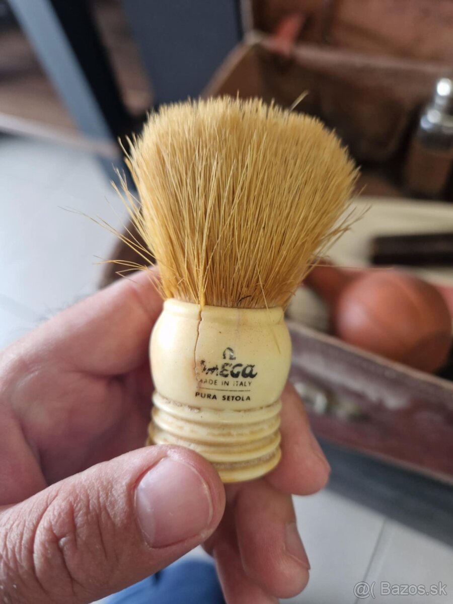 Starožitný kufrík na holenie strihanie - 15