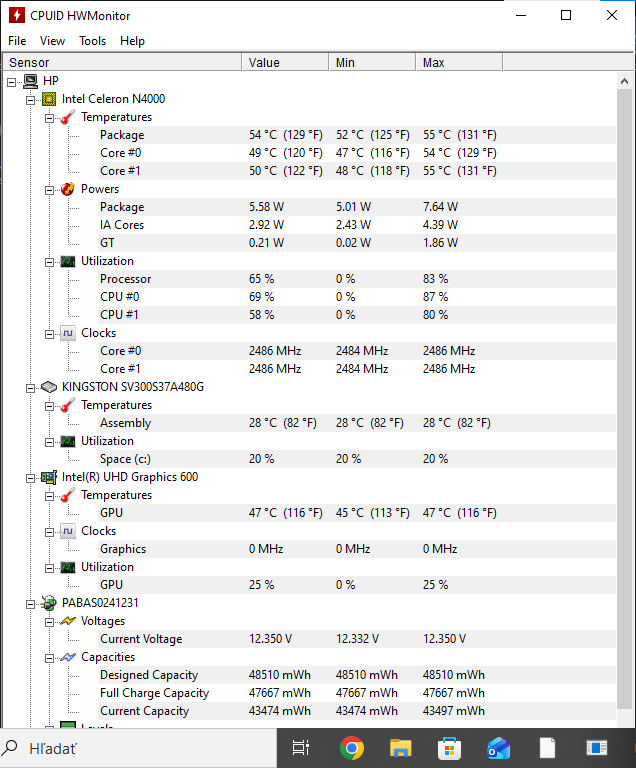 Predám 15,6" notebook HP 15, windows 10 home. - 15