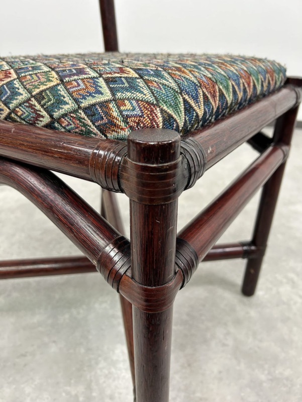 Dizajnový bambusový octagonal jedálenský stôl + 5ks stoličie - 15