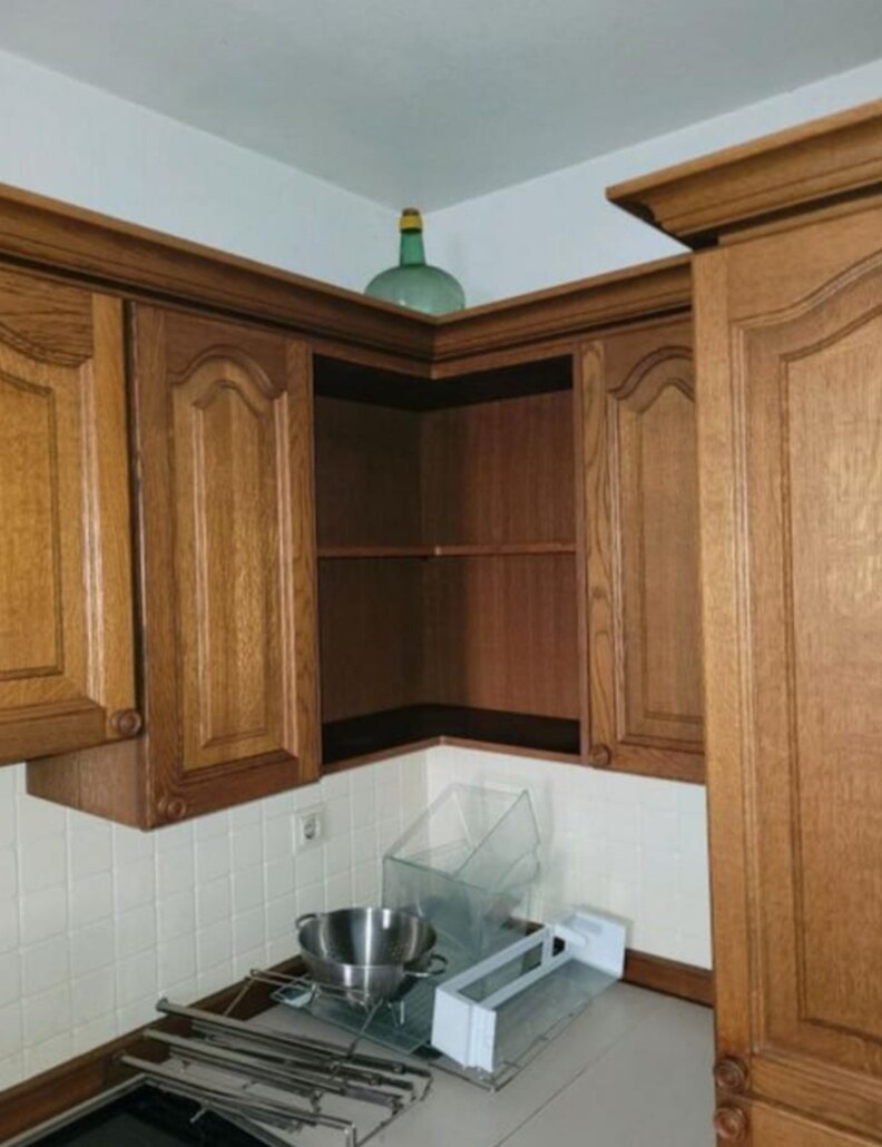 Rustikální dubová linka do U se spotřebiči,6236 - 15