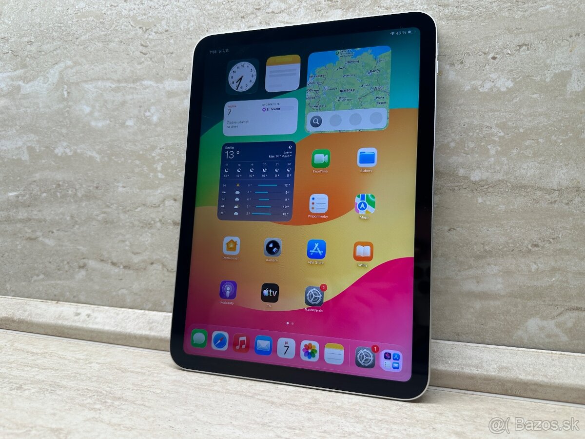 Apple iPad 10.9 (2022) 256GB Wi-Fi Silver, záruka - 15