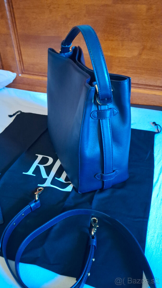 tmavomodrá a čierna kabelka ralph lauren nové - 15