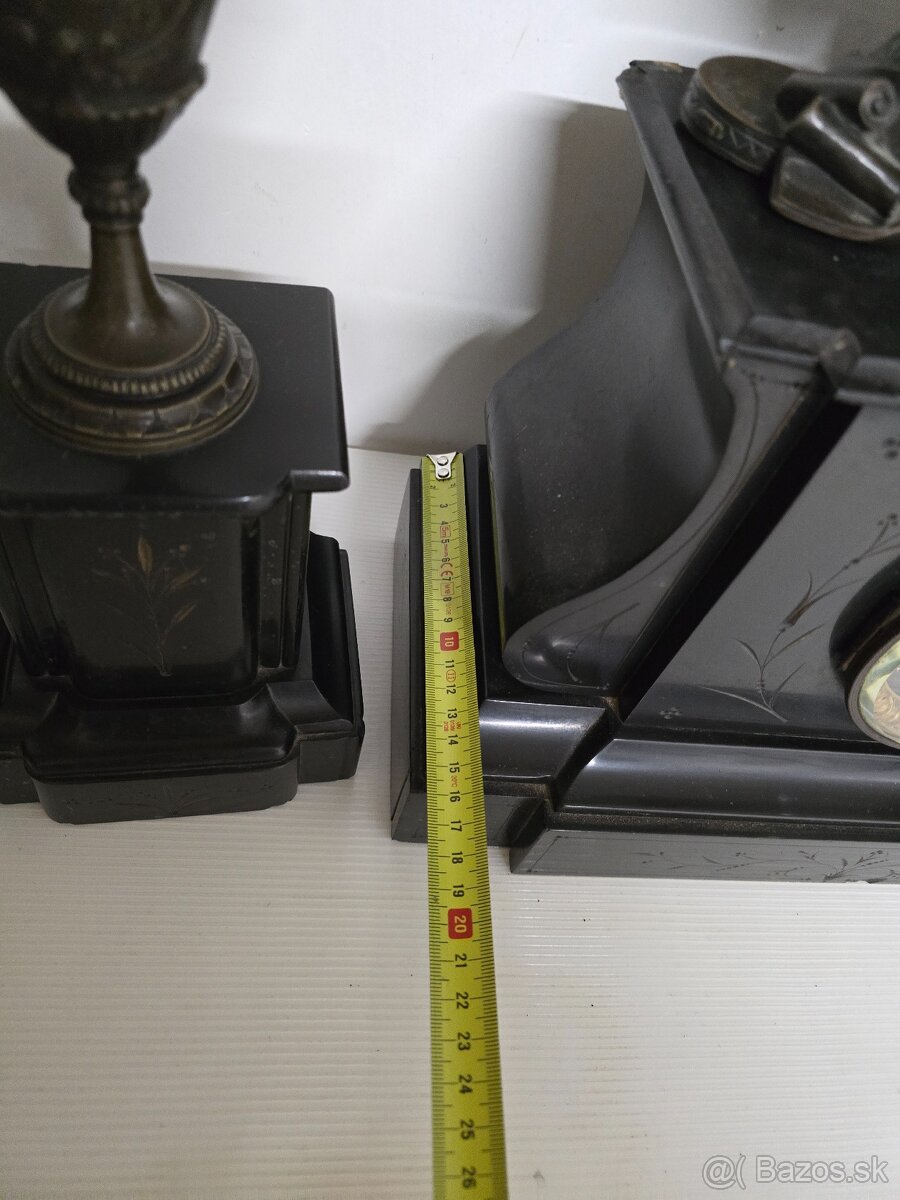 Krbove hodiny a svietniky bronz - 15