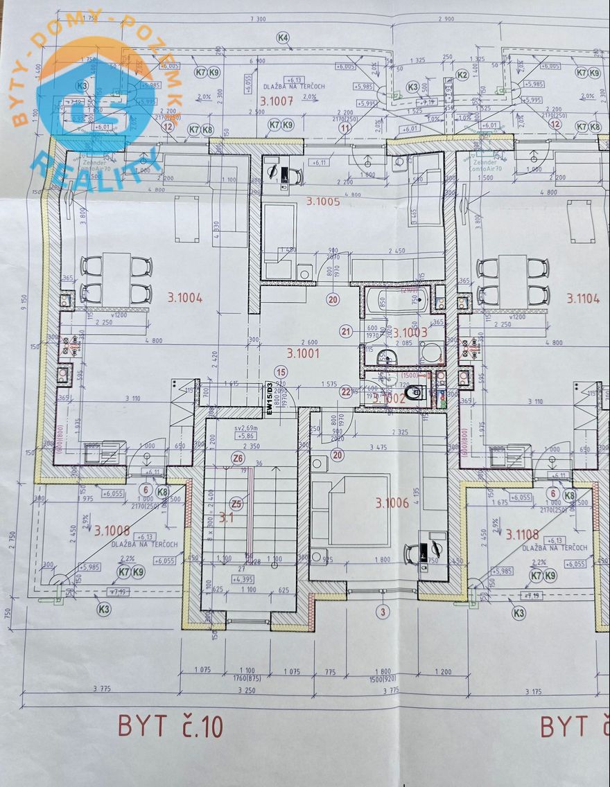 Na prenájom novostavba, 2 izbový byt, 50 m2, záhrada 110 m2, - 15