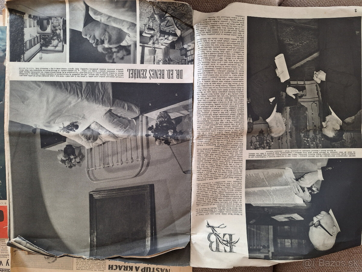 Tlačoviny, noviny rok 1937 Masarik prezident - 15