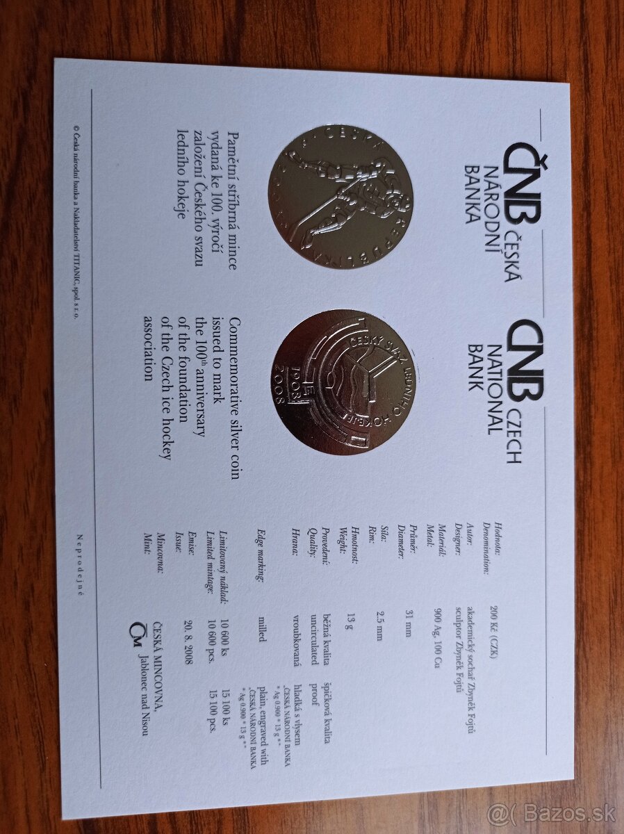 Strieborné mince 200 - korún - PROOF - 15