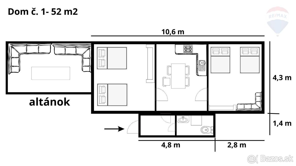 Na predaj 3 apartmánové domy v Bešeňovej - 15