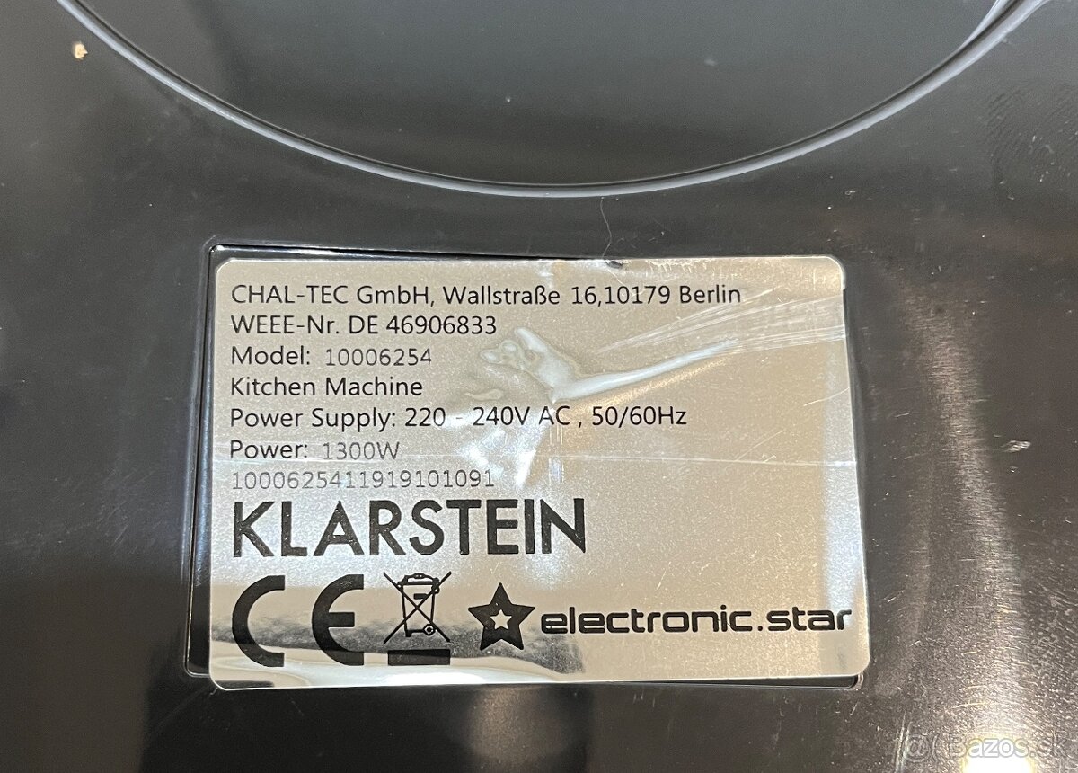 Klarstein Lucia Rossa kuchynský robot - 15