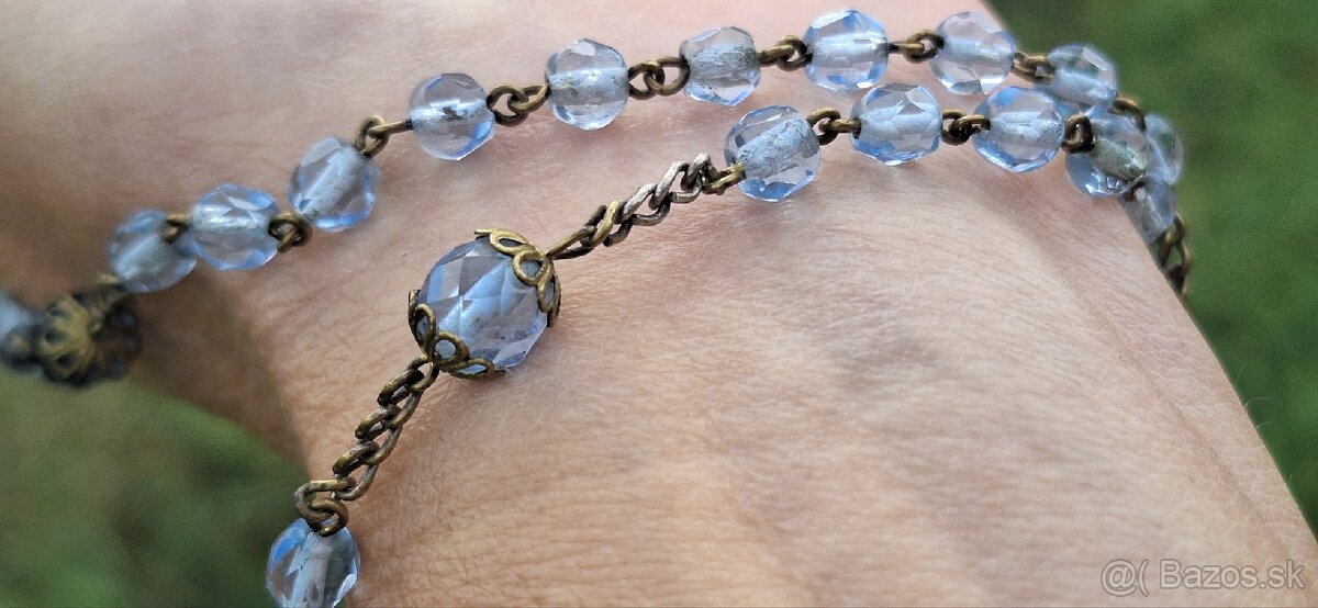 Starožitný ruženec vintage - 15