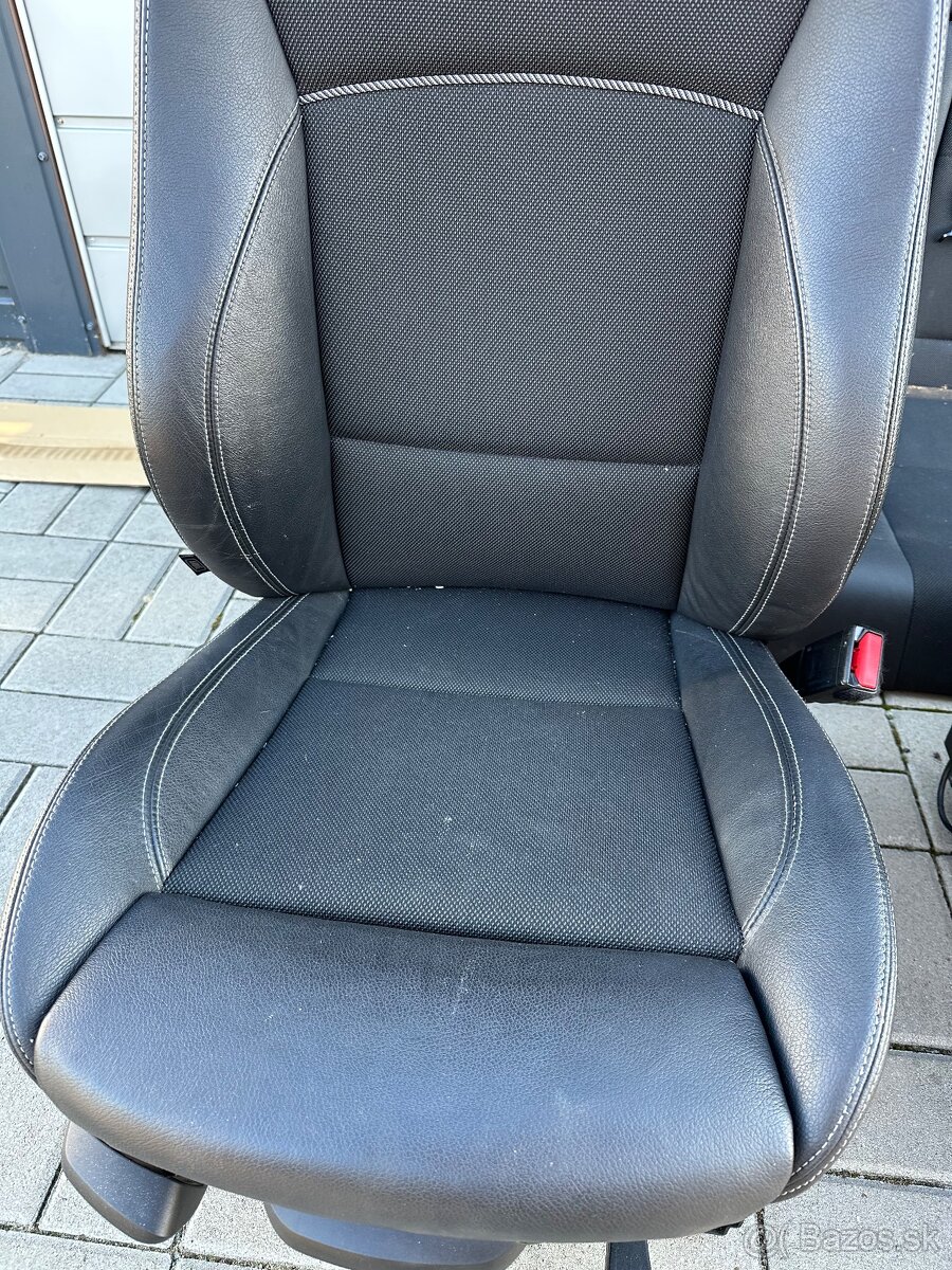 Sedačky bmw f25 x3 kompletne polokožené sedadla - 15