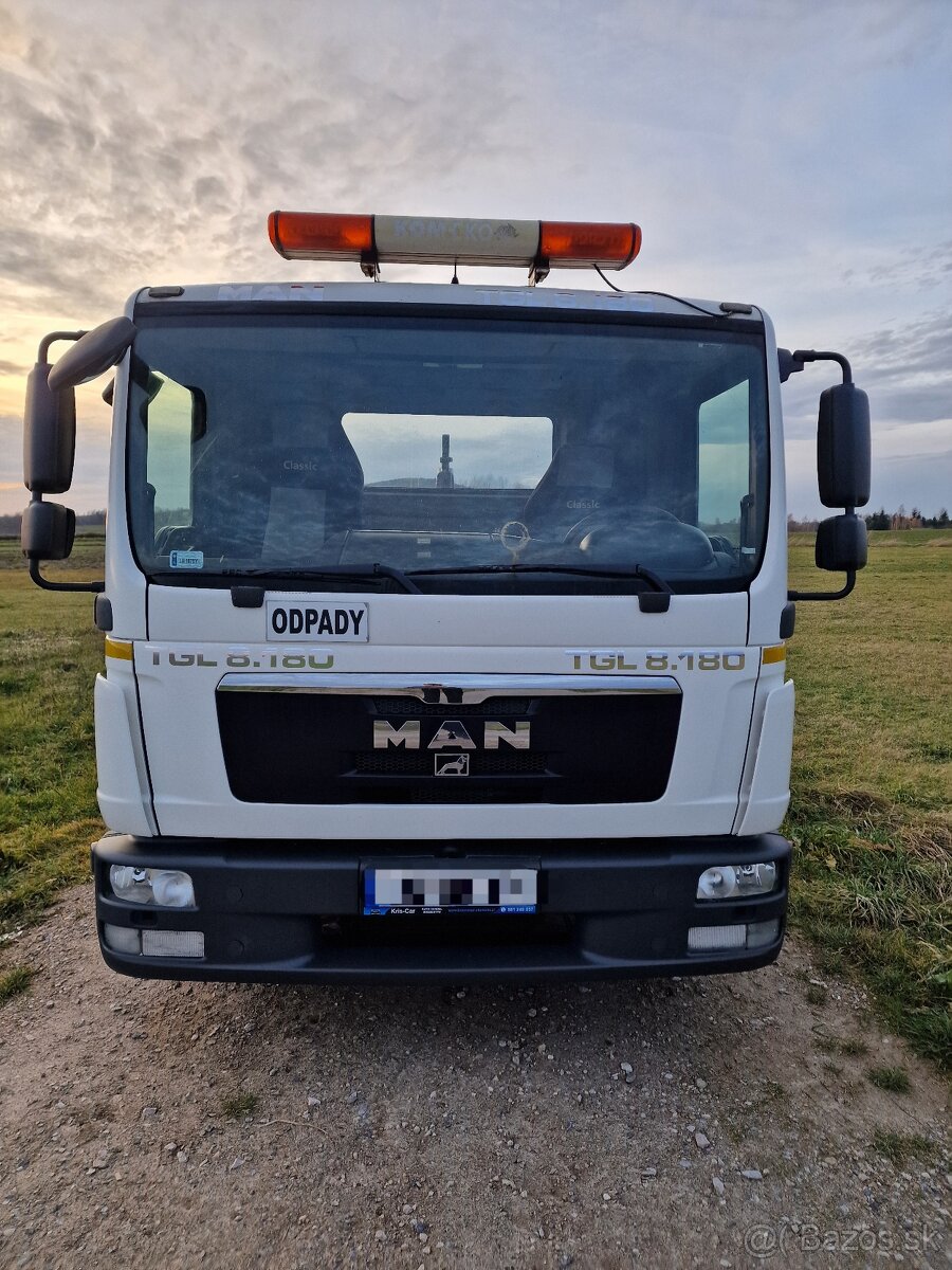 MAN TGL 8.180 HÁKOVÝ NOSIČ KONTAJNEROV EURO-5 - 15