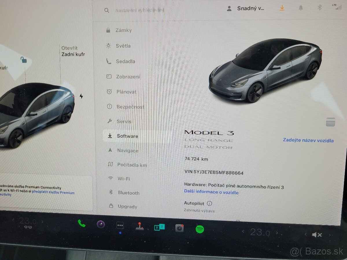Predám elektro auto TESLA model 3 dual motor, 2/2021 - 15