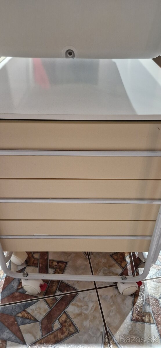 Retro prebaľovacia komoda,stolík s vaničkou - 15