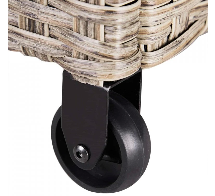 Záhradný úložný ratanový box s kolieskami 4 farby - 15