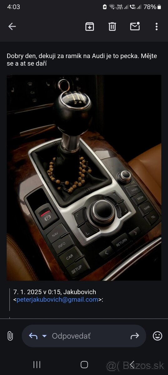 RAMIK NA STREDOVY PANEL AUDI Q7 A6 C6 - 15