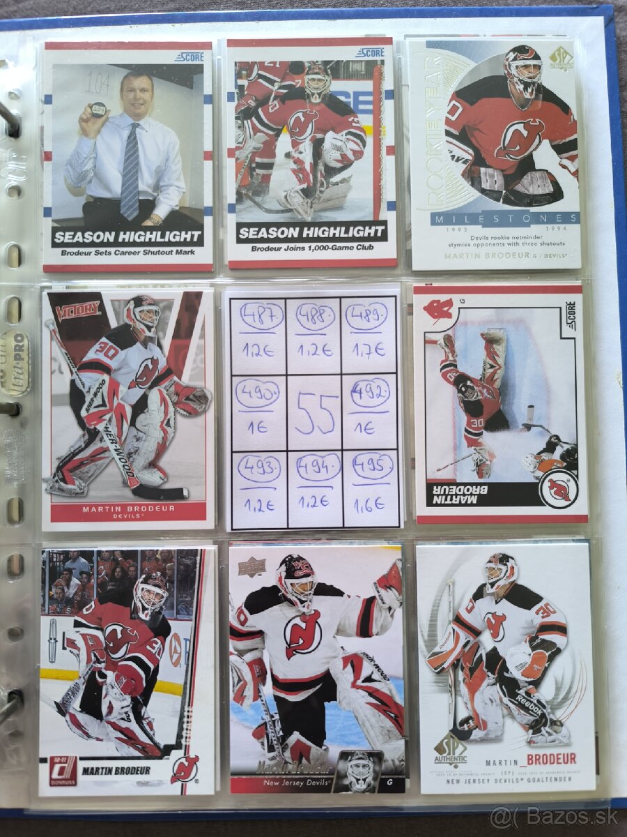 Hokejové kartičky - Martin Brodeur 3 - 15