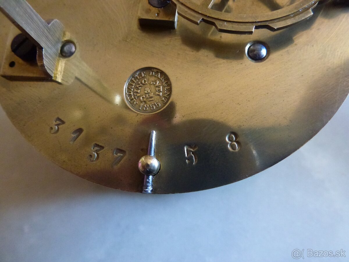 Francúzske bronzové krbové hodiny Vincenti & Cie 1860 - 15