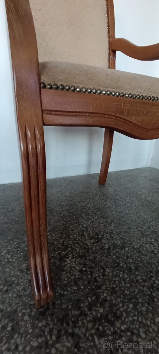 Rustikální jídelní set, stůl, židle, křesla, masív - 15