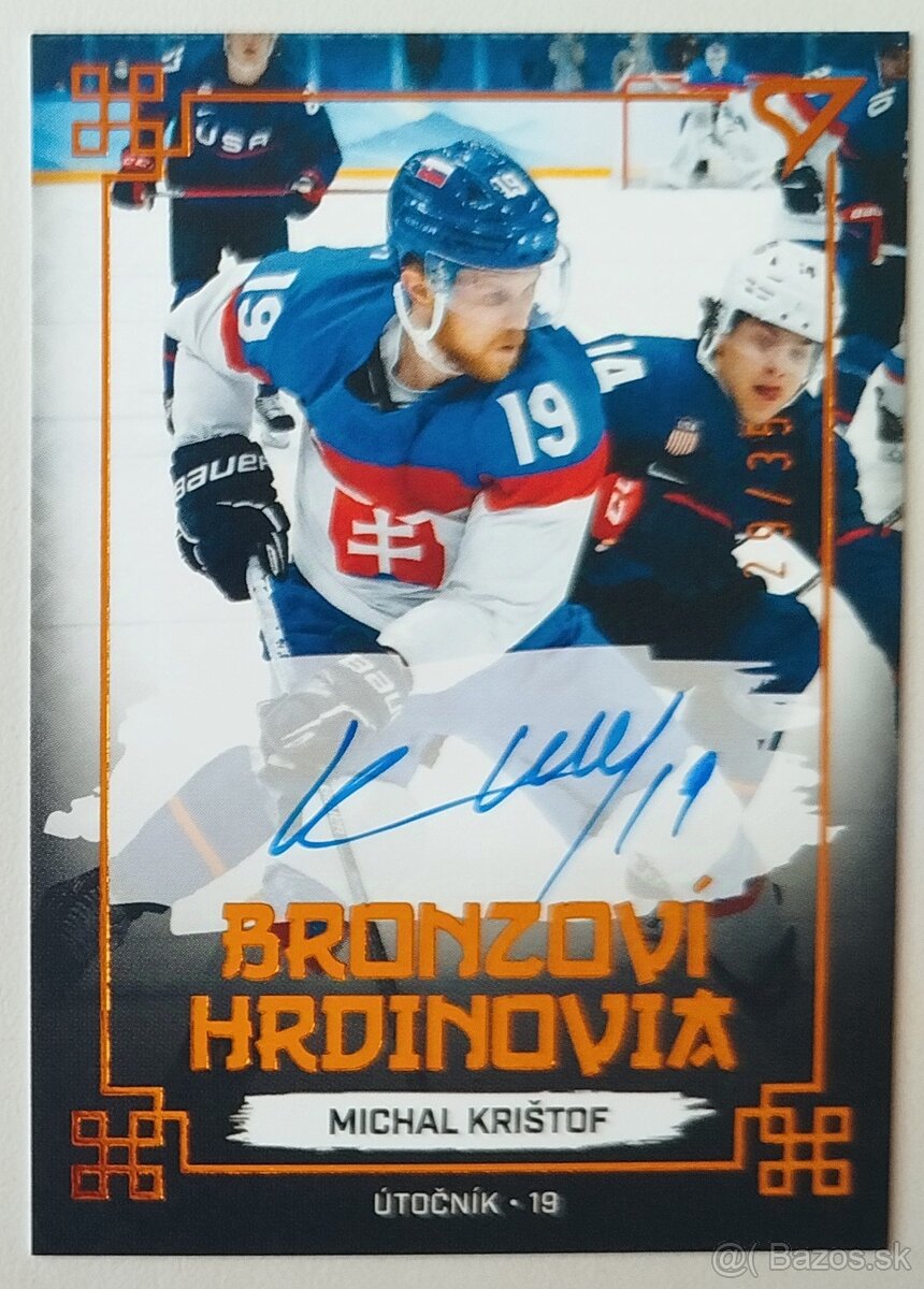 Hokejové kartičky - HS 2022 BRONZOVÍ HRDINOVIA BLACK AUTO/35 - 15