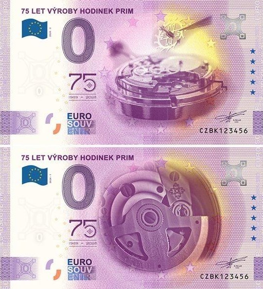 0 € / 0 euro souvenir bankovky - české - 15