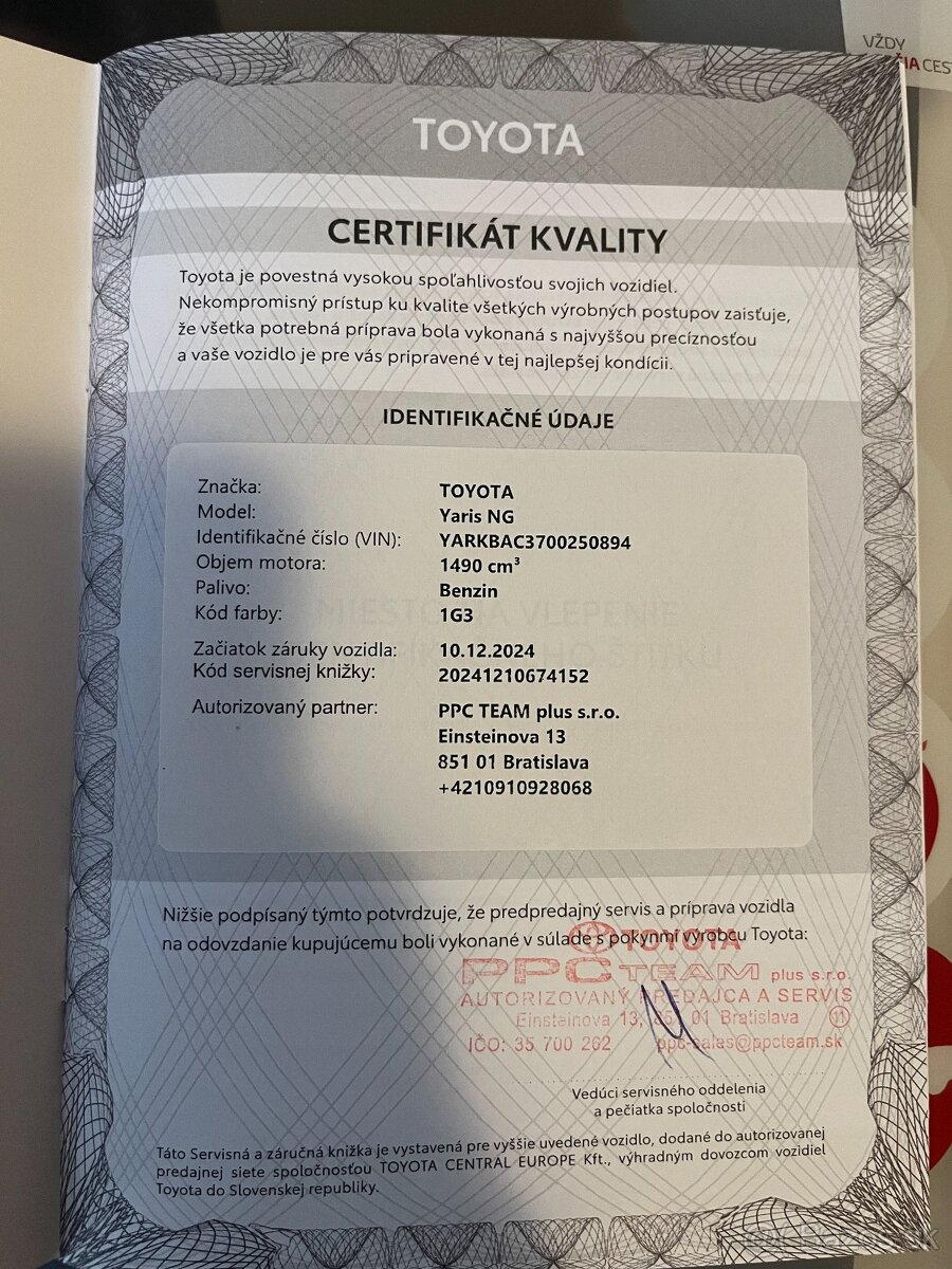 predam TOYOTA Yaris NG MC24 - 1.5 TNGA Style,SK povod,1.maj - 15