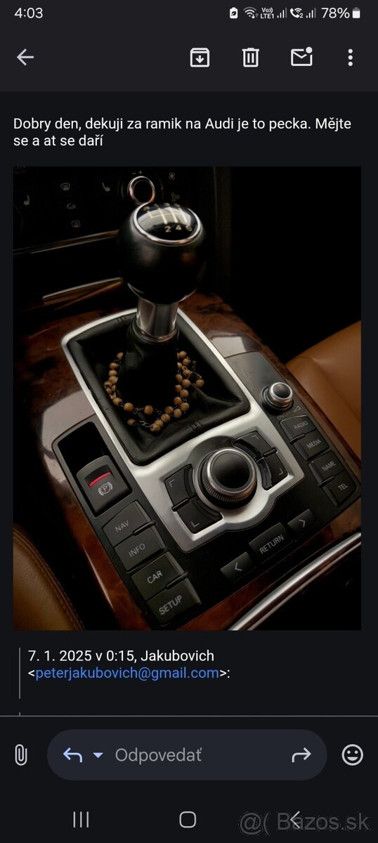 RAMIK NA STREDOVY PANEL MMI AUDI Q7 a AUDI A6 C6 - 15