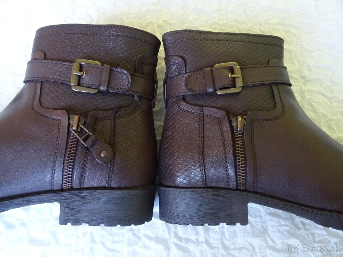 Kožené čižmičky Manoukian, veľ.39 - 15