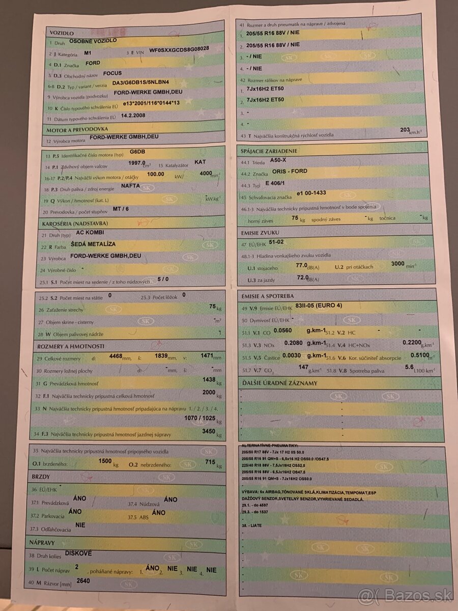 Predám Ford Focus 2.0 TDCI Combi - 15