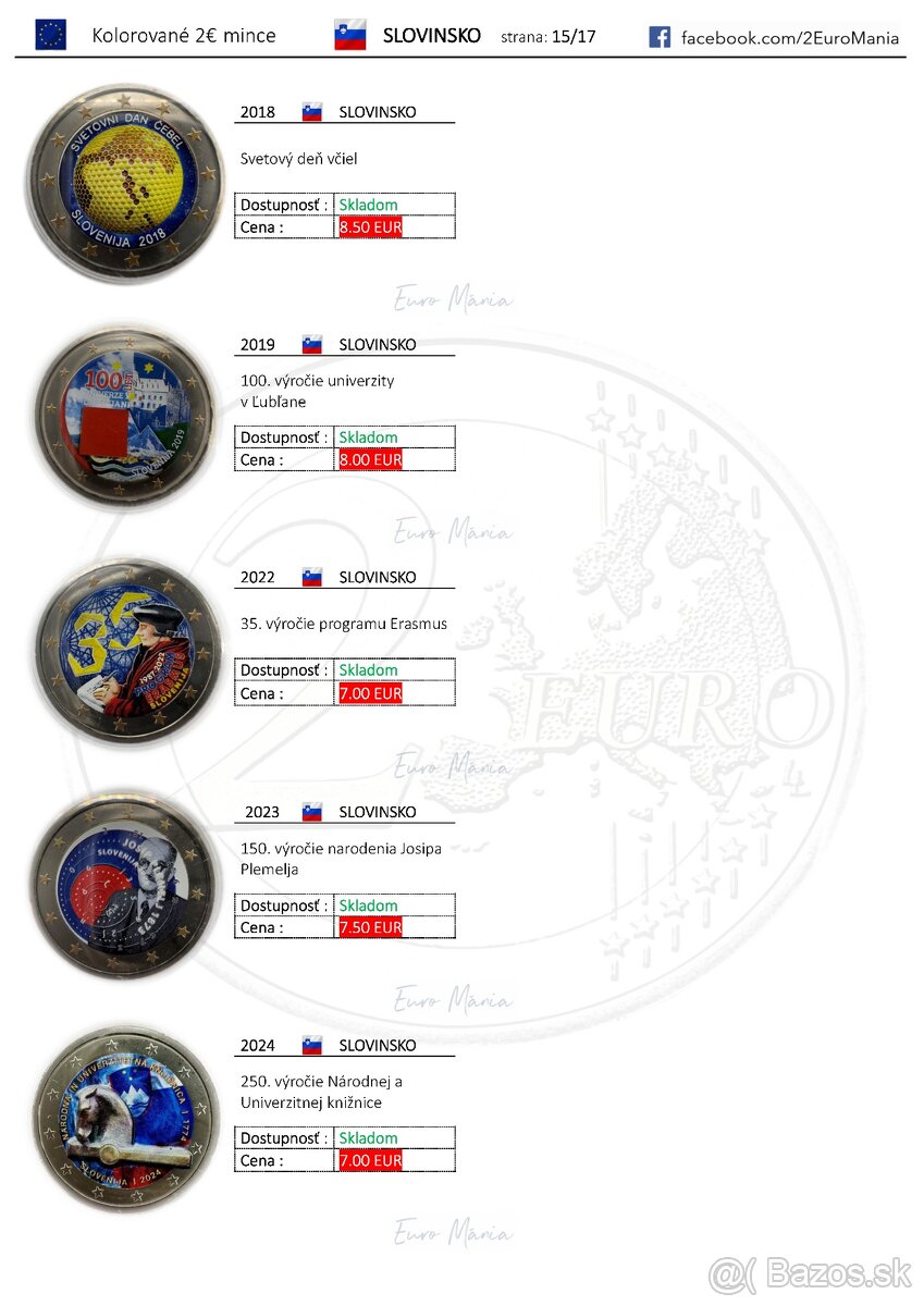 2 euro kolorovane mince - 15