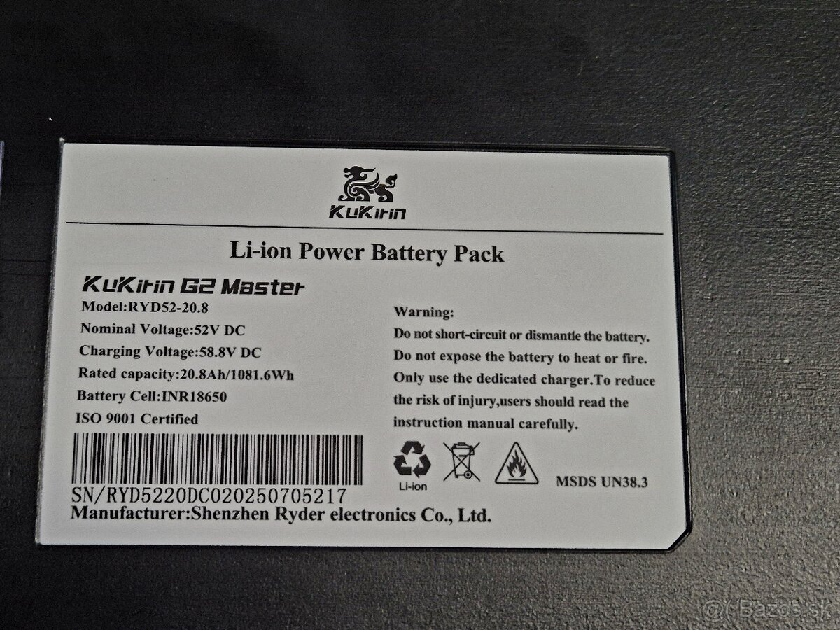 Nova batéria pre KuKirin Kugoo Mám 2ks nové G2 Master - 15