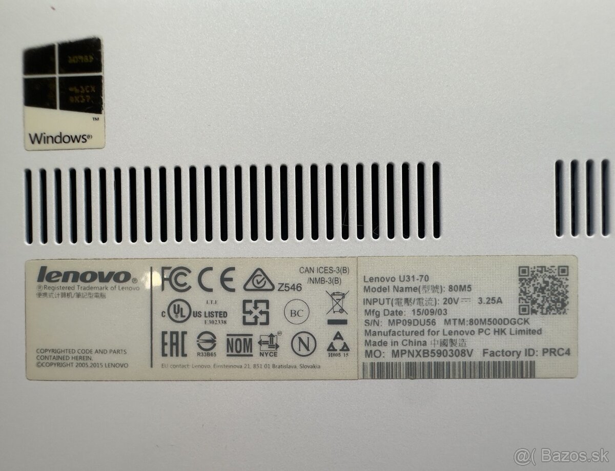 Notebook Lenovo - 15