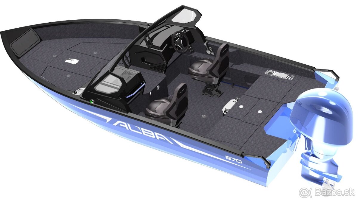 Predám špičkový rybársky hliníkový čln ALBA 570 - 15